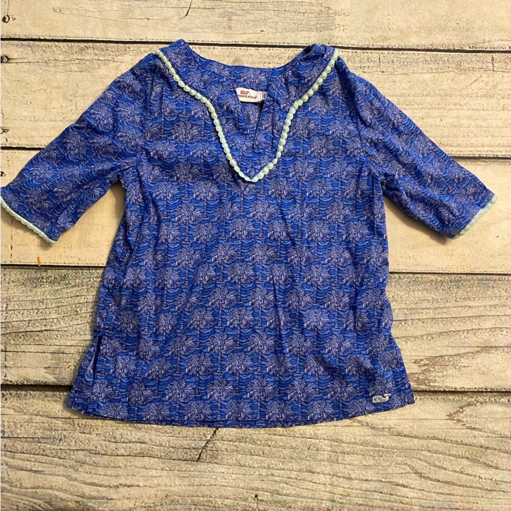 Vineyard Vines toddler blue pattern swim cover dress. 2T